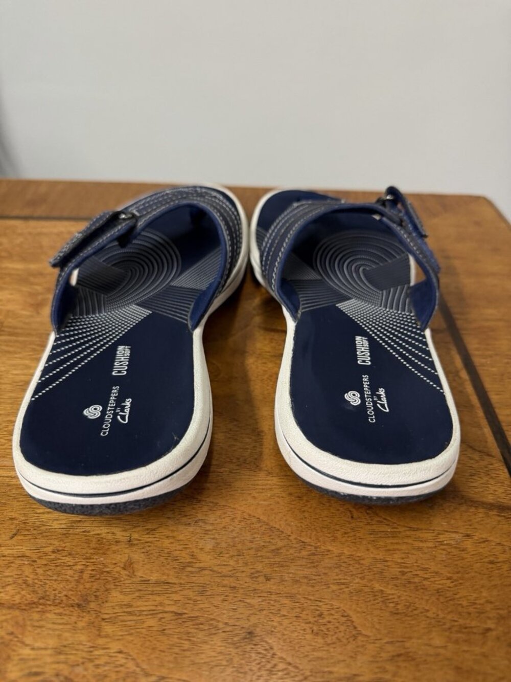 Clarks Breeze Sea Sandal Flip Flops US Size 8M Navy Blue Slip On 4th Of July - Picture 4 of 6